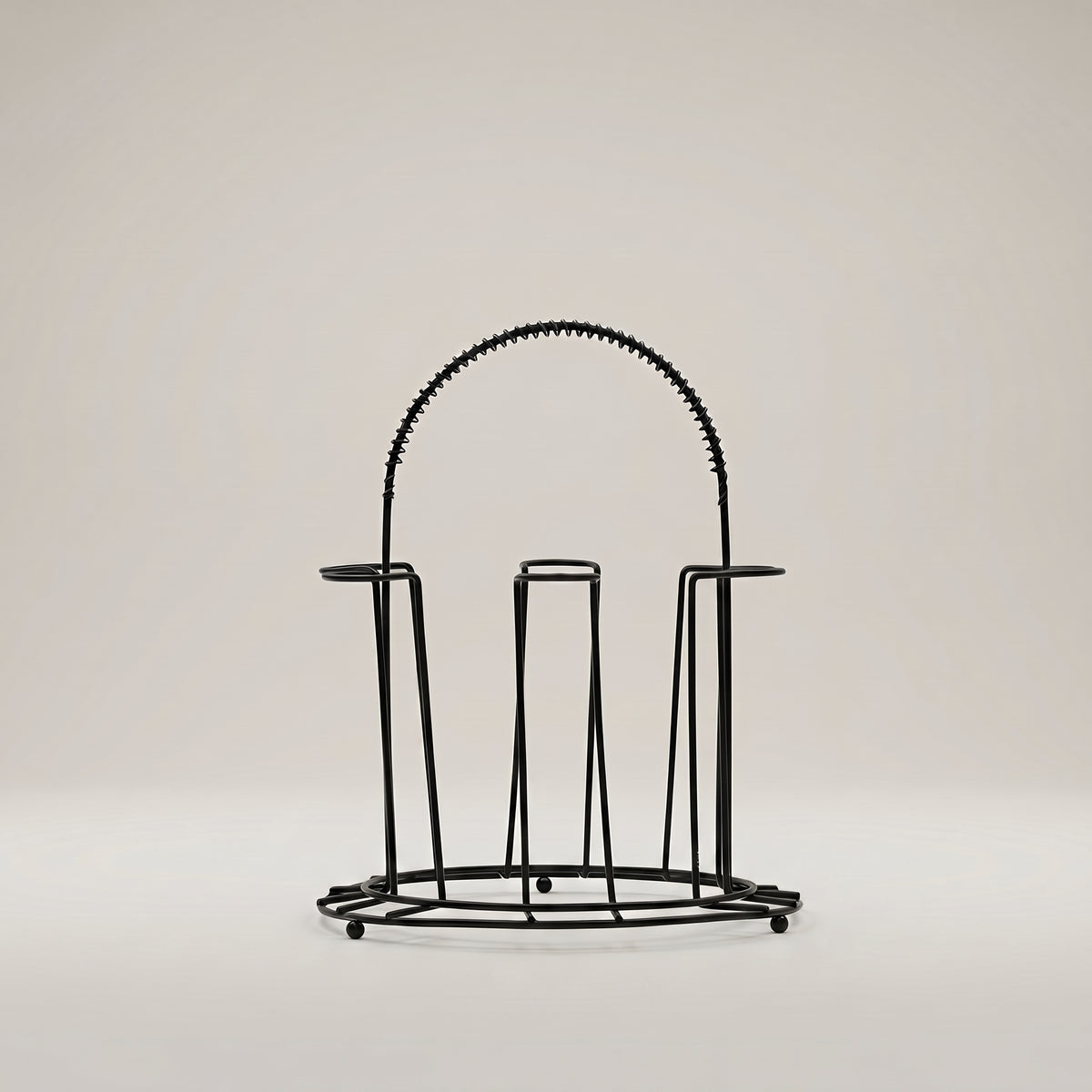 Black Metal Glass Holder By Zodiya