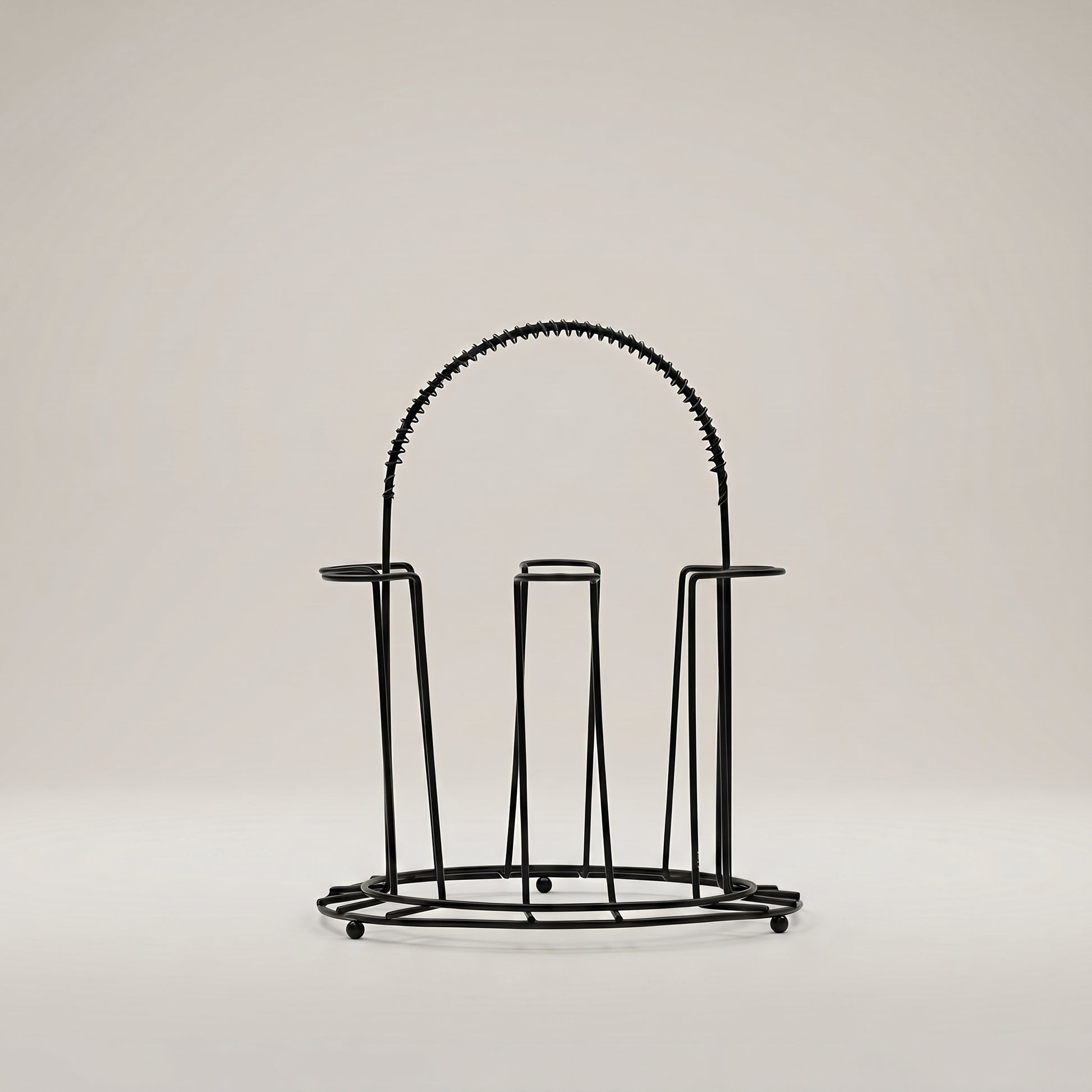 Black Metal Glass Holder By Zodiya-4