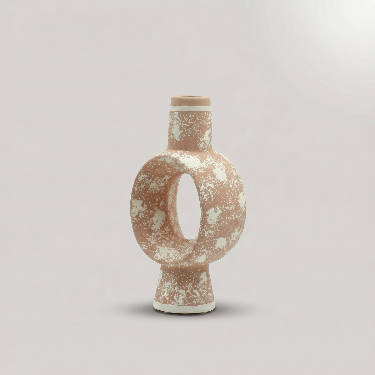 Terracotta Ring Ceramic Vase By Zodiya