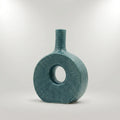 Blue Grid Pattern Ceramic Flower Vase By Zodiya