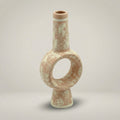 Terracotta and White Ring Ceramic Flower Vase By Zodiya