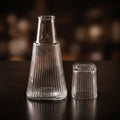 Conical Glass Jar with Cup By Zodiya