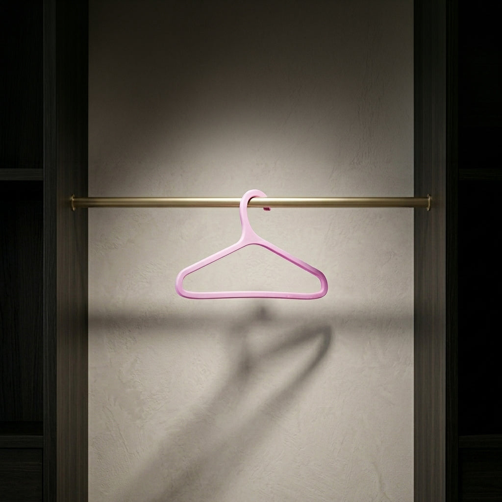 Pink Plastic Cloth Hanger Set By Zodiya