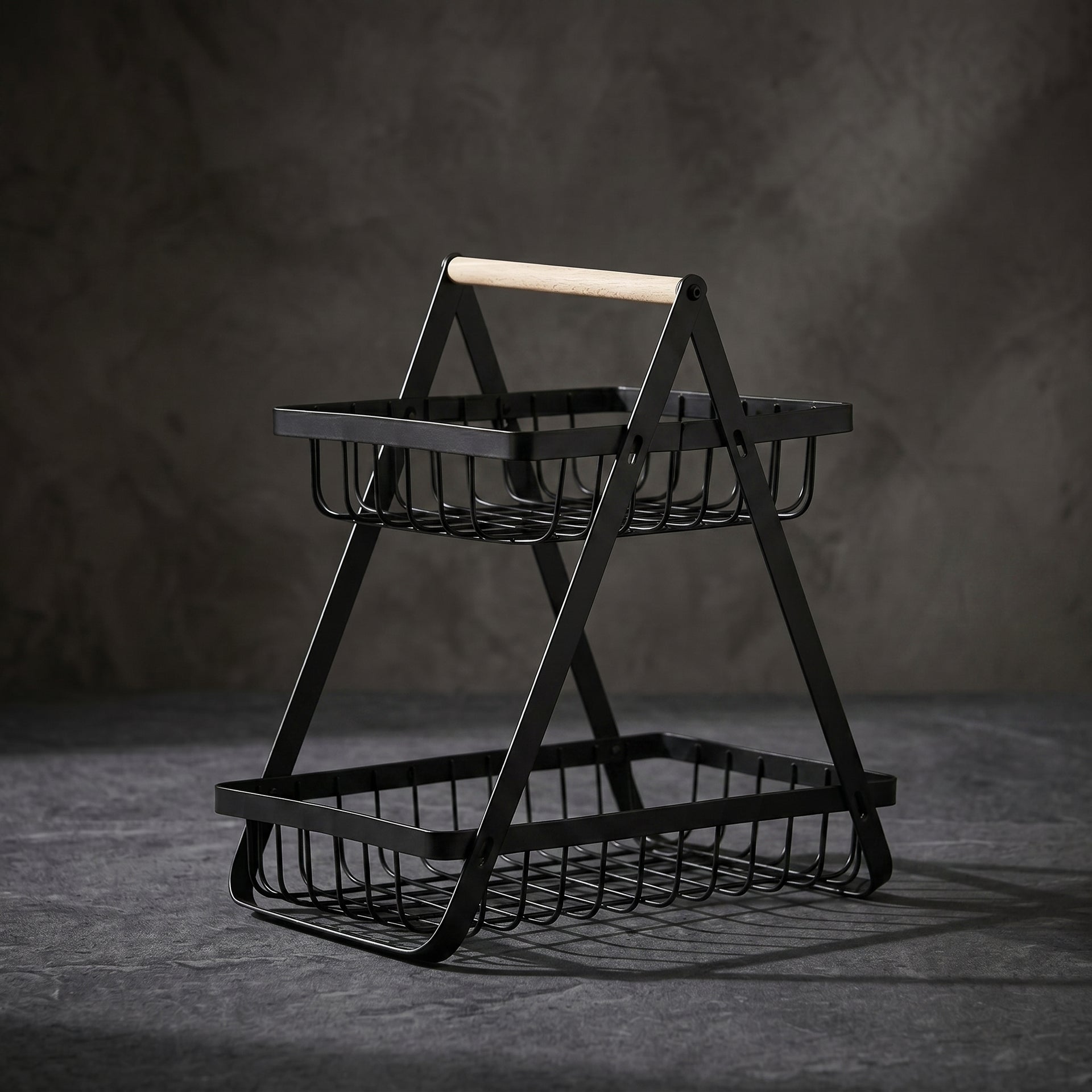 2 Tier Square Fruit Basket by Zodiya
