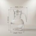 Clear Glass Jar with Round Base by Zodiya