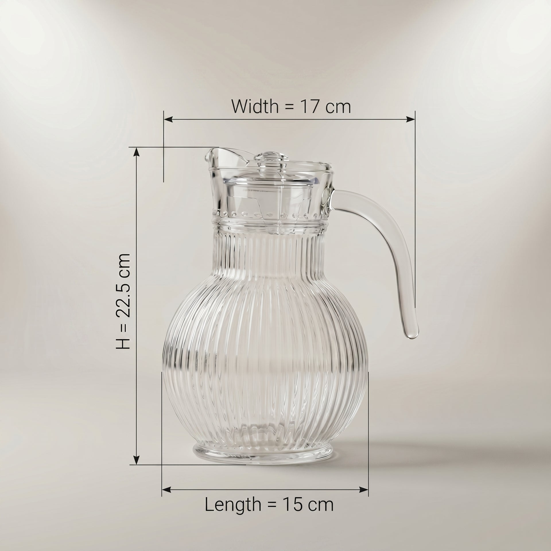 Clear Glass Jar with Round Base by Zodiya