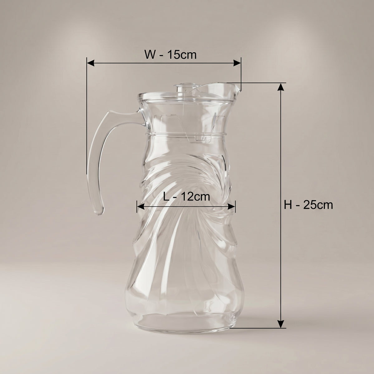 Clear Glass Water Jug by Zodiya