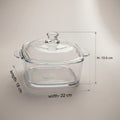Clear Glass Food Container with Lid by Zodiya