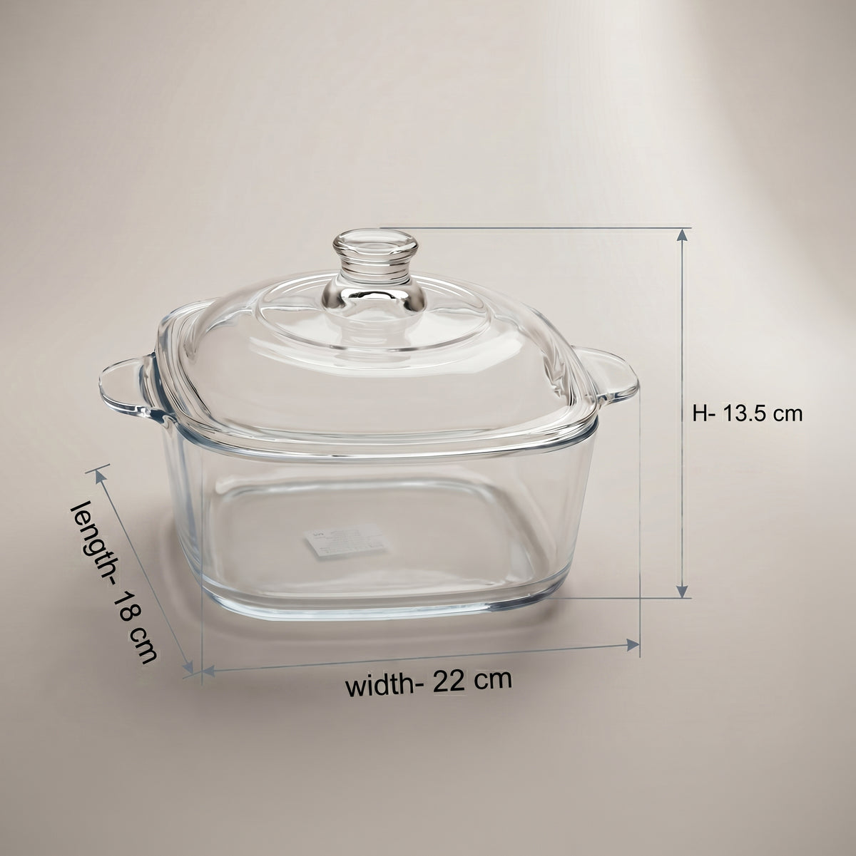 Clear Glass Food Container with Lid by Zodiya