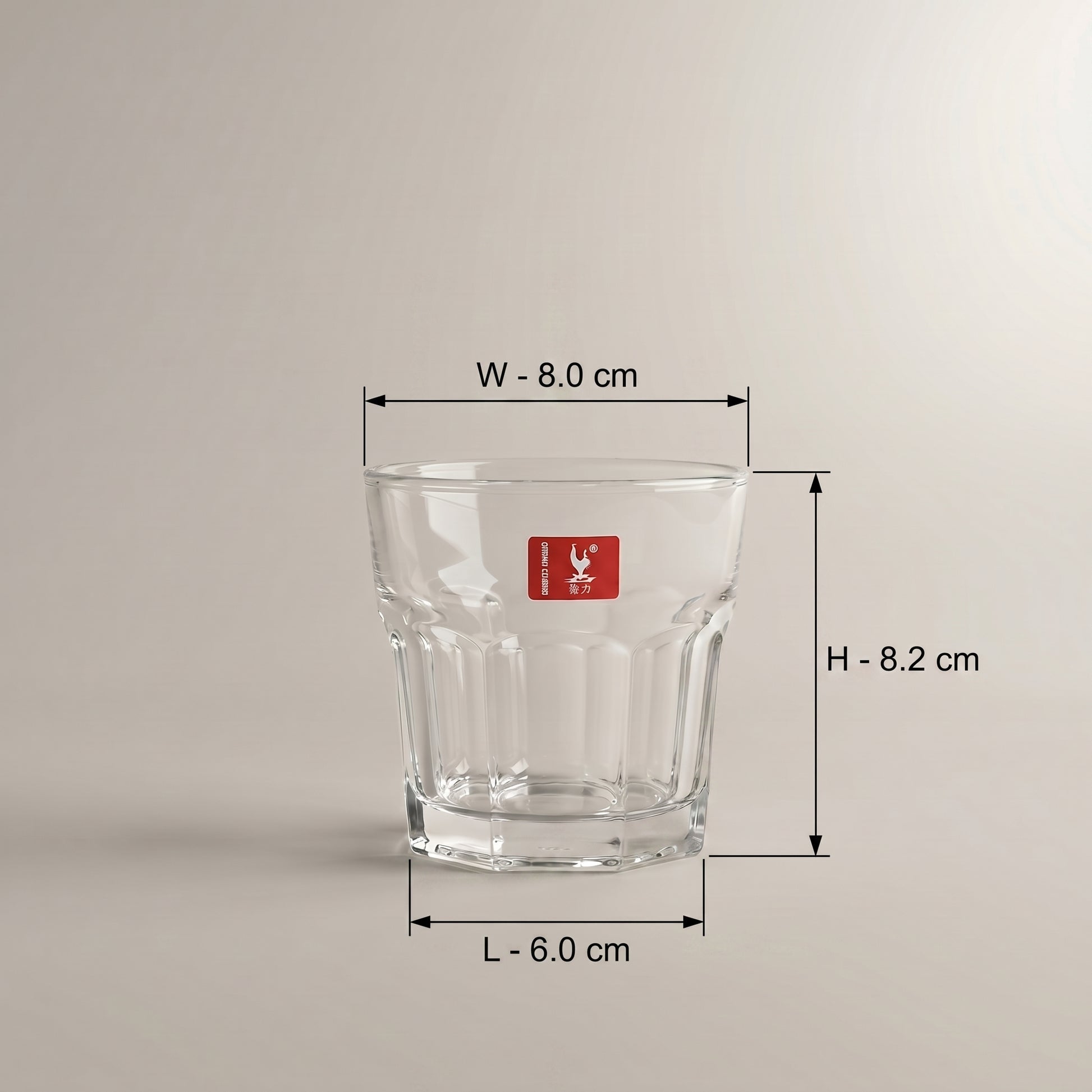 Clear Glass Cup Set of 6 by Zodiya-2