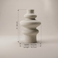 Off-White Ceramic Totem Vase by Zodiya