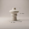 Off-White Ceramic Totem Vase (small) by Zodiya
