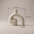 Beige Arch Ceramic Flower Vase by Zodiya