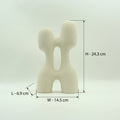 White Ceramic Flower Vase ( Double Column) by Zodiya