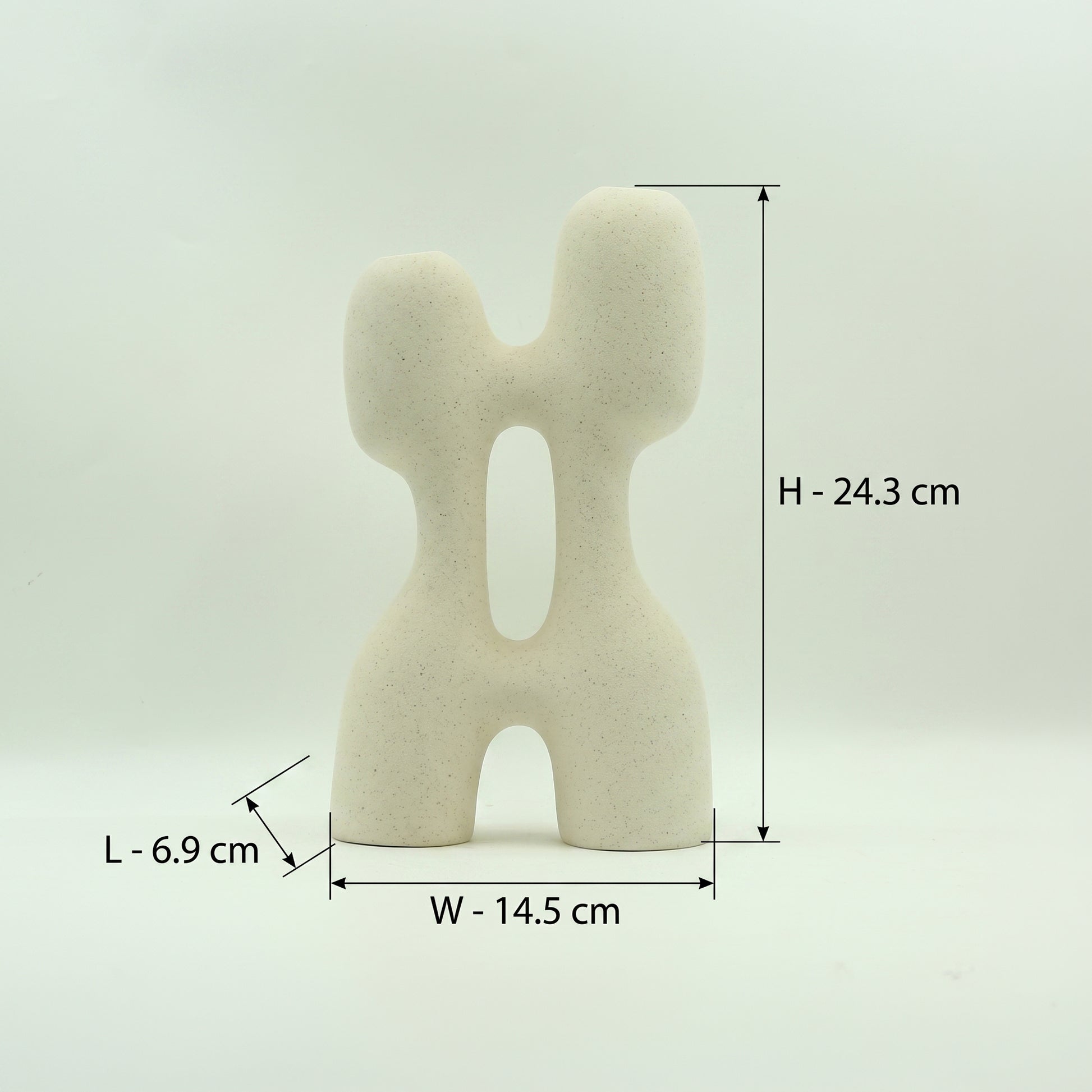 White Sculpture Decor Vase by Zodiya-2