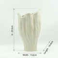 Off-white Textured Ceramic Flower Vase by Zodiya