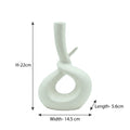 White Knot Ceramic Flower Vase by Zodiya
