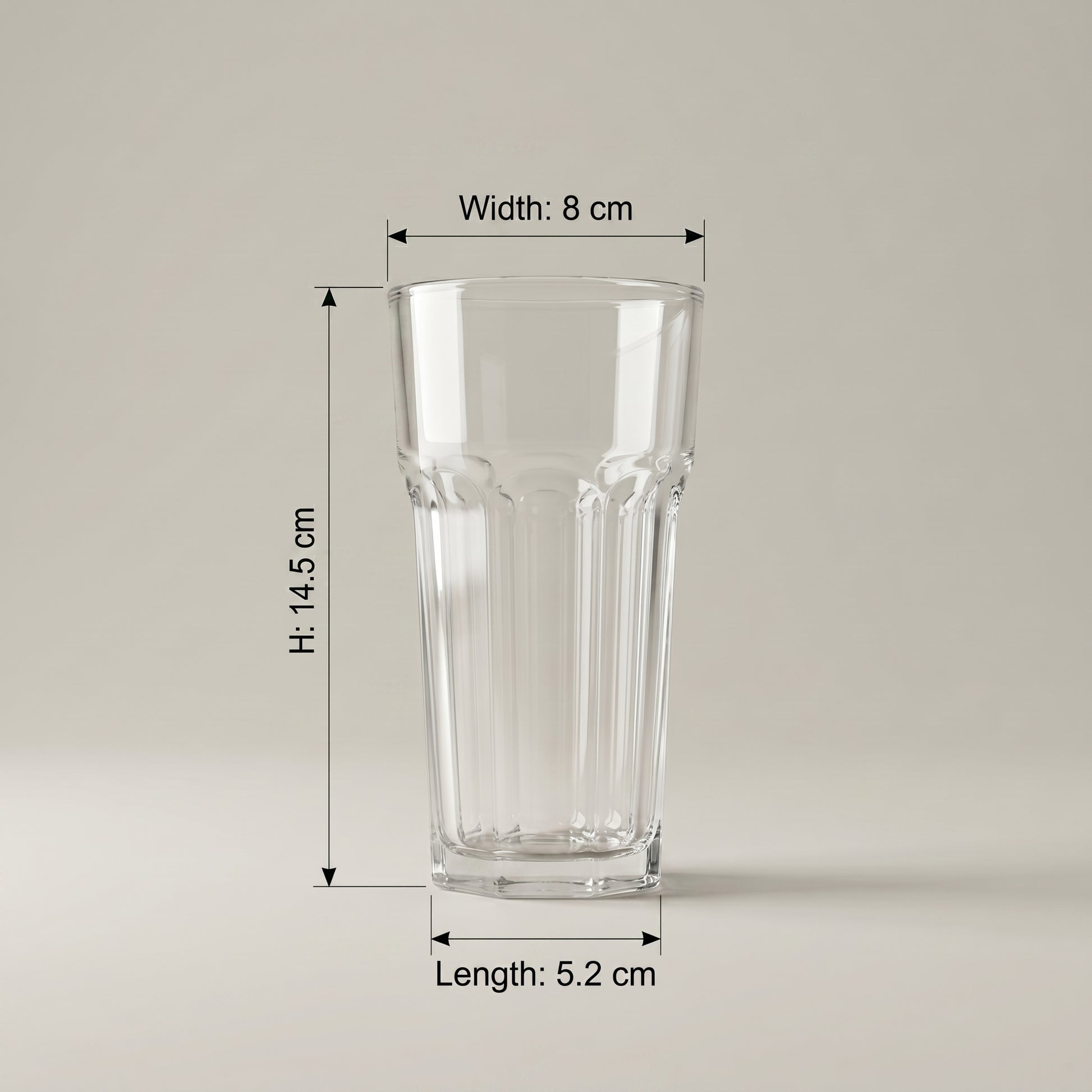 Clear Glass Cup Set of 6 by Zodiya-2