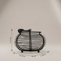 Black Metal Egg Basket by Zodiya