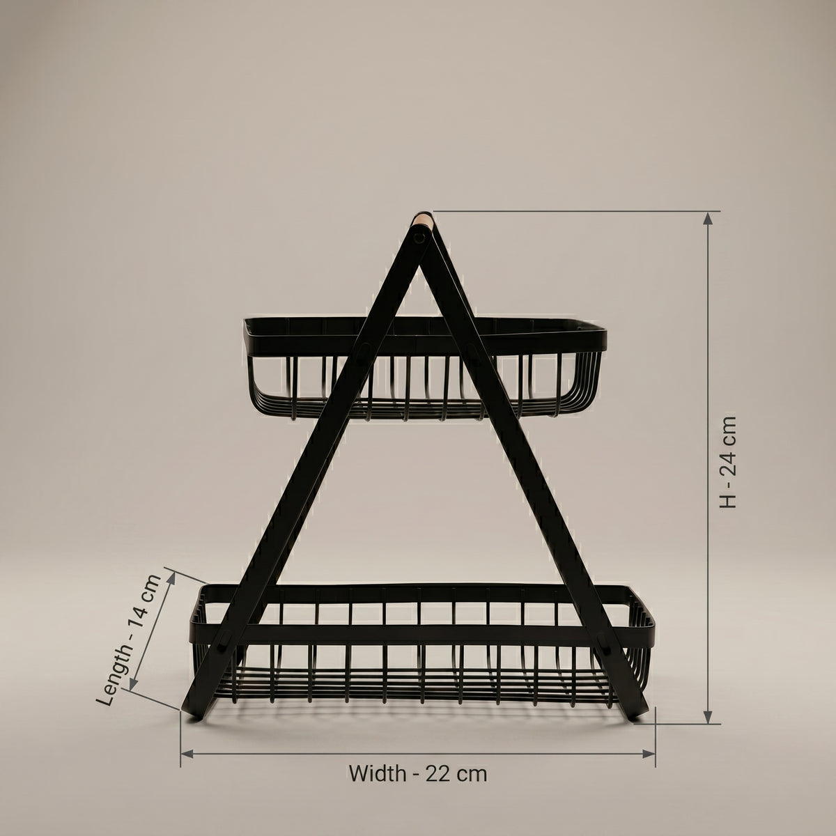 2 Tier Square Fruit Basket by Zodiya