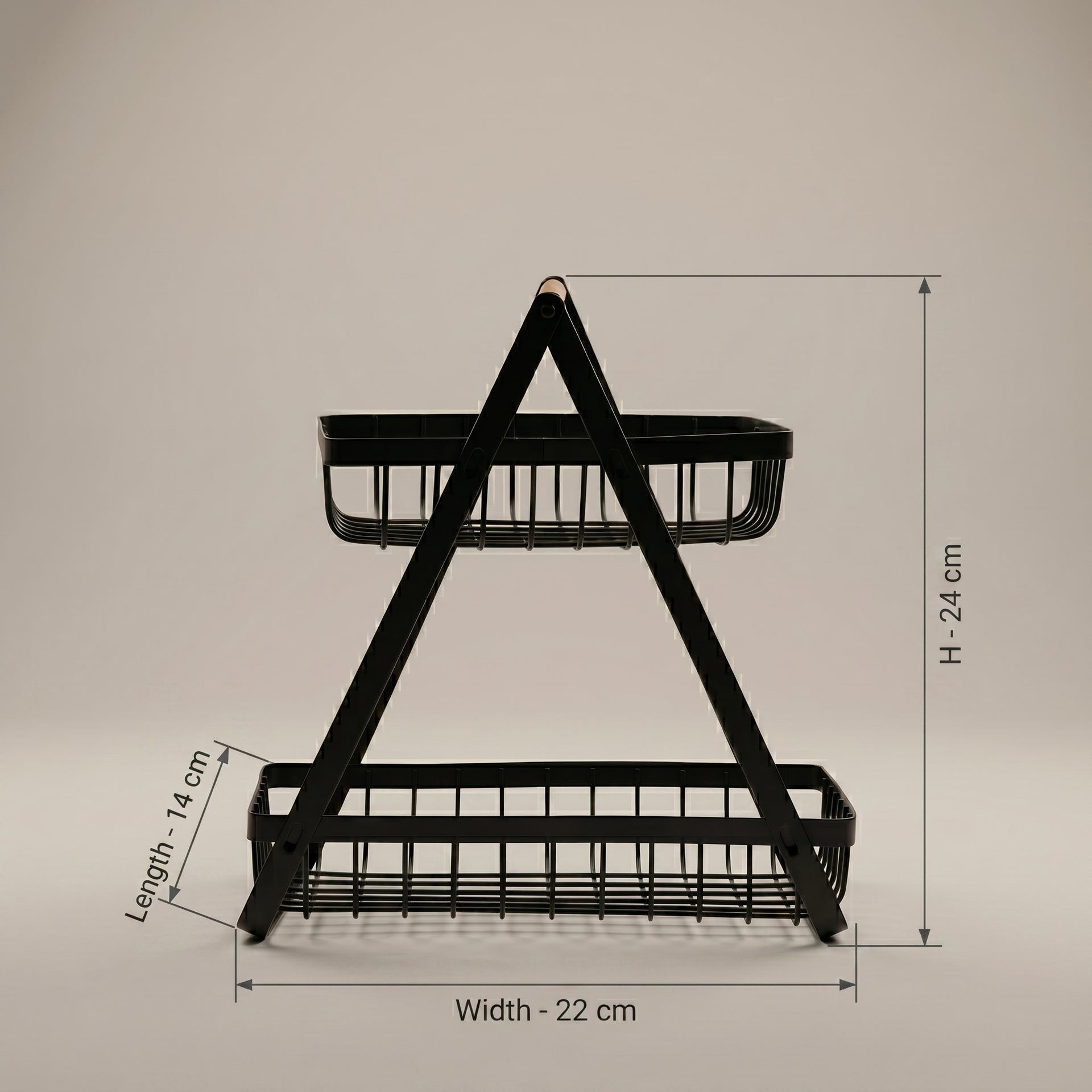 2 Tier Square Fruit Basket by Zodiya