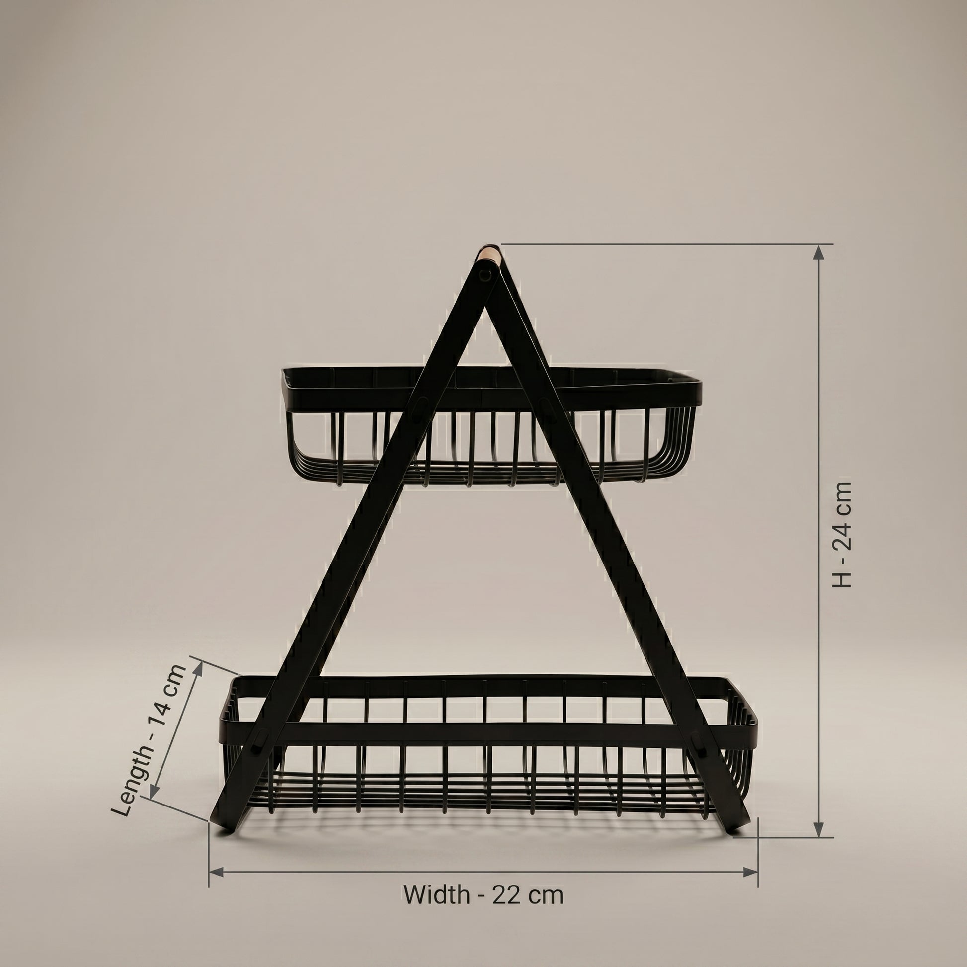 2 Tier Square Fruit Basket by Zodiya-2