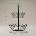 Floral Metal Fruit Basket by Zodiya