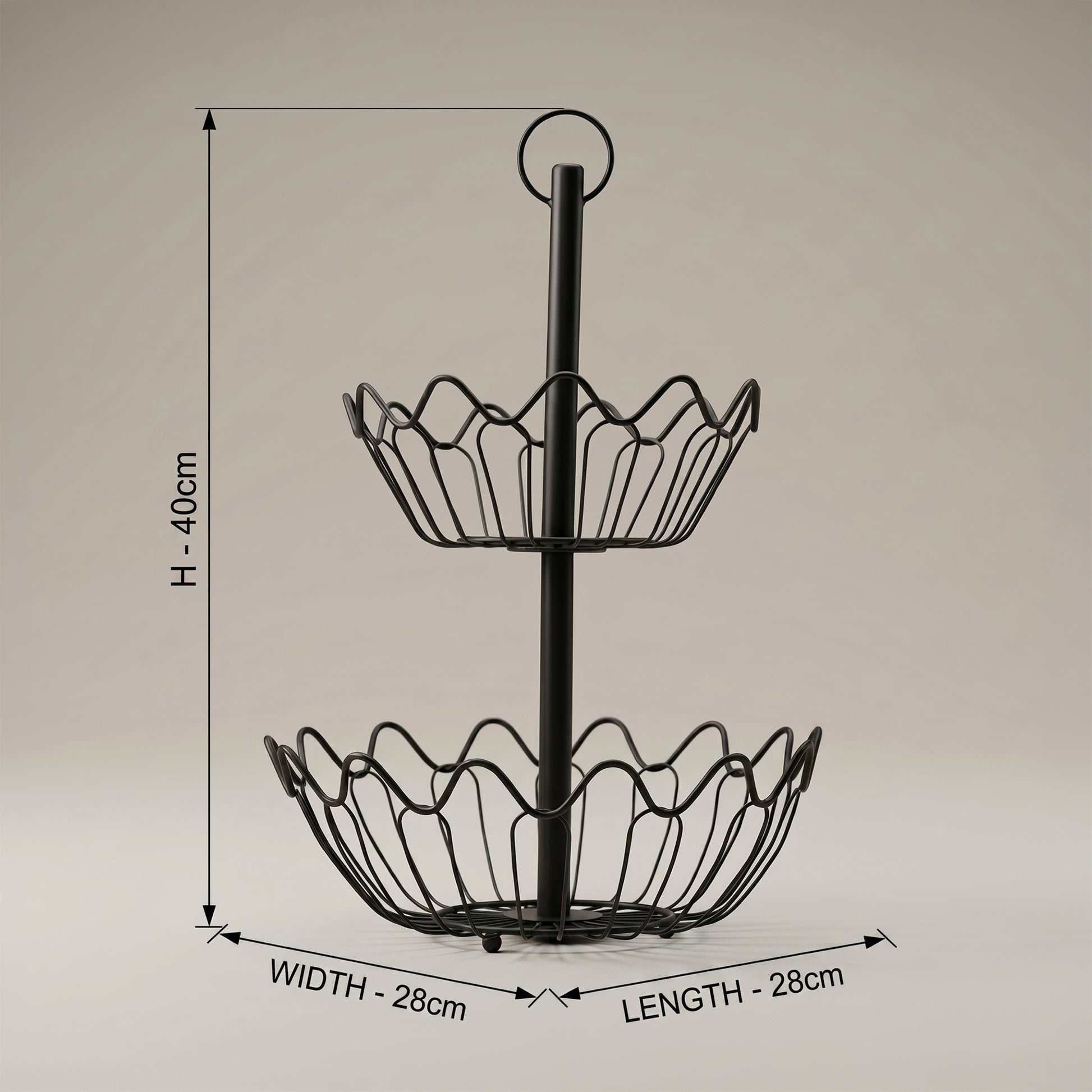 Floral Metal Fruit Basket by Zodiya-2
