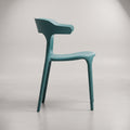 Vision Blue Molded Plastic Dining Arm Chair By Zodiya